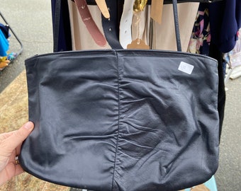 Navy Blue Faux Leather Shoulder Bag/Crossbody/Purse