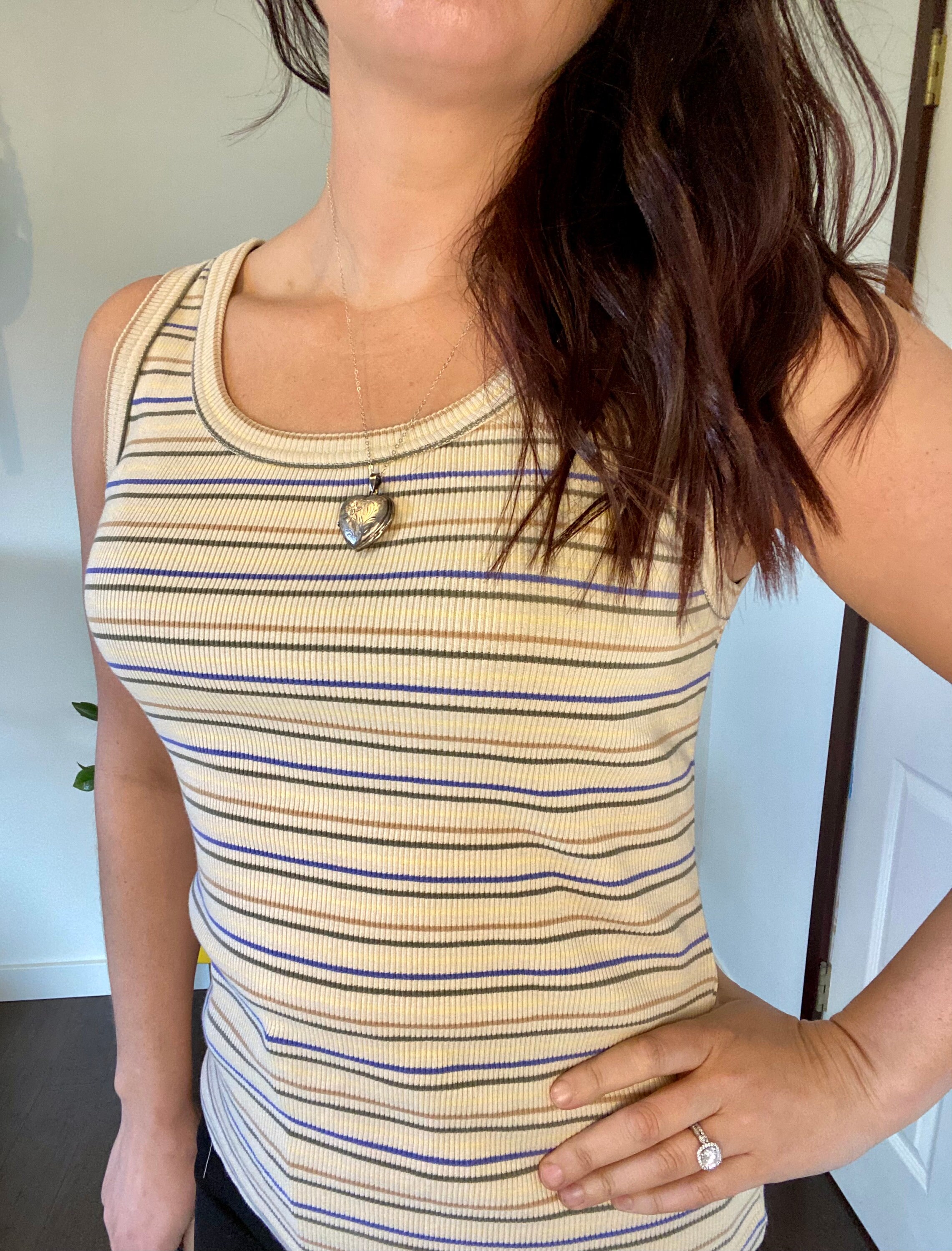 Vintage GAP Stripe Cotton Tank Top Etsy