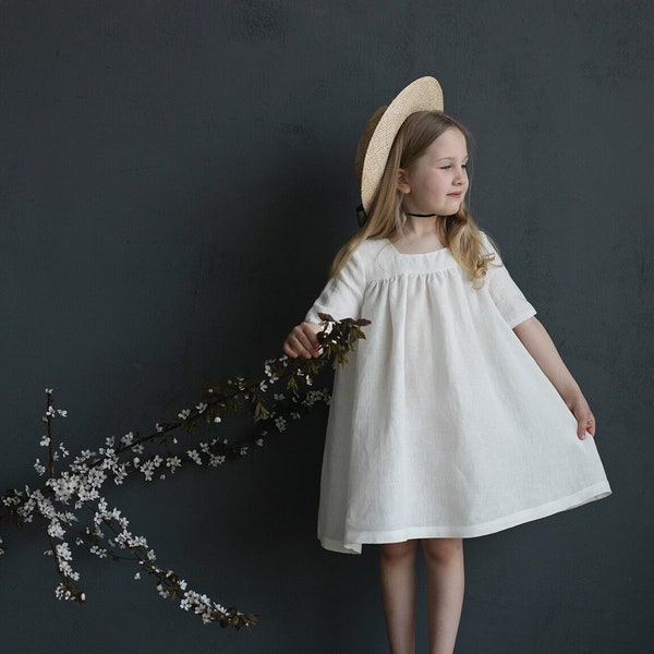 Baby Linen Dress Etsy