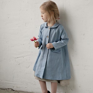 12 Different Colours Baby Linen Coat 9 Different Embroideries Unisex Linen Coat For Kids Linen Coat Linen Jacket Classic Coat for Kids