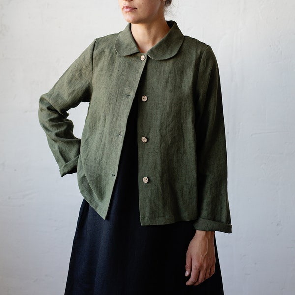Womens Linen Jacket Etsy