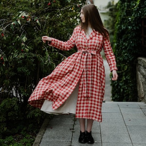 Garden Emma Coat, Linen Coat Women, A Line Coat, Loose Linen Coat, Linen Coat, Long Coat for Women, Oversized Linen Coat