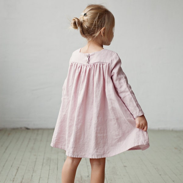 Baby Linen Dress - Etsy