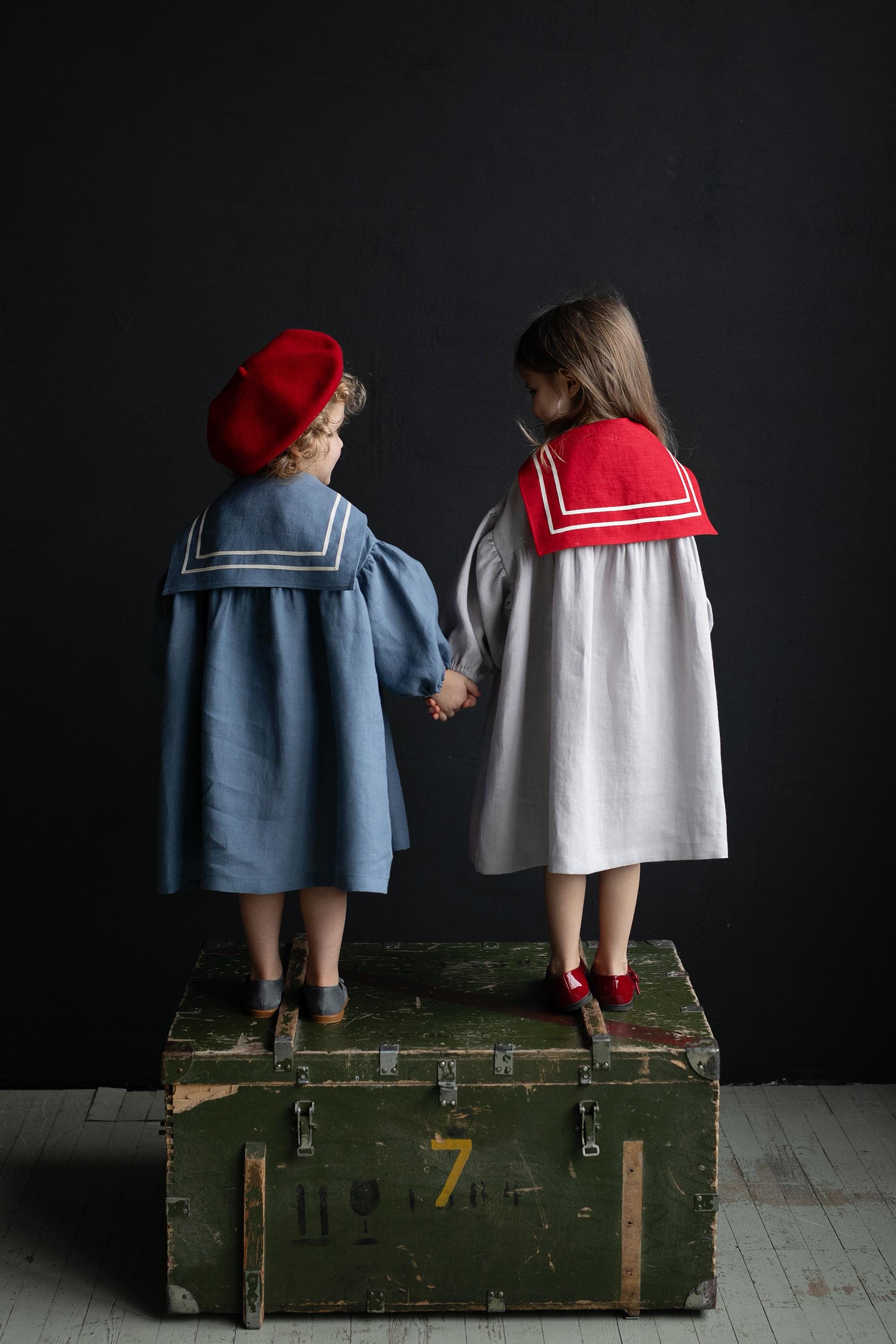 Linen Sailor Collar: Detachable Marine Style - Kids Fashion - Etsy
