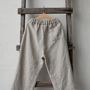 Natural Sailor Pants, Unisex Linen Pants, Different Embroideries, Linen Pants Kids, Linen Pants Girls, Linen Pants Boys, Linen Trousers