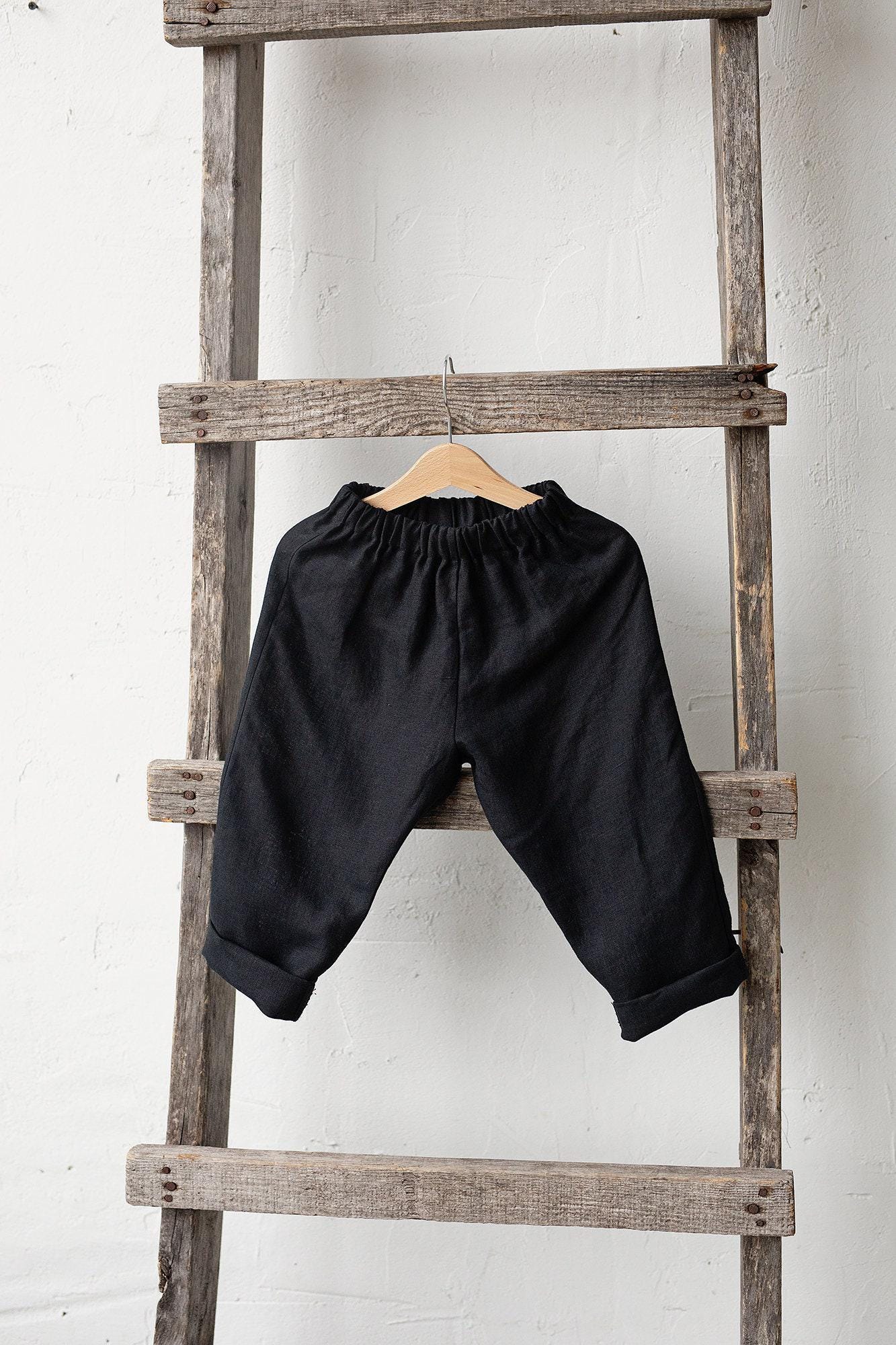 Black Linen Pants, Unisex Linen Pants, Linen Pants Kids, Linen Pants Girls, Linen Pants Boys, Linen Trousers, Linen Pants for Kids