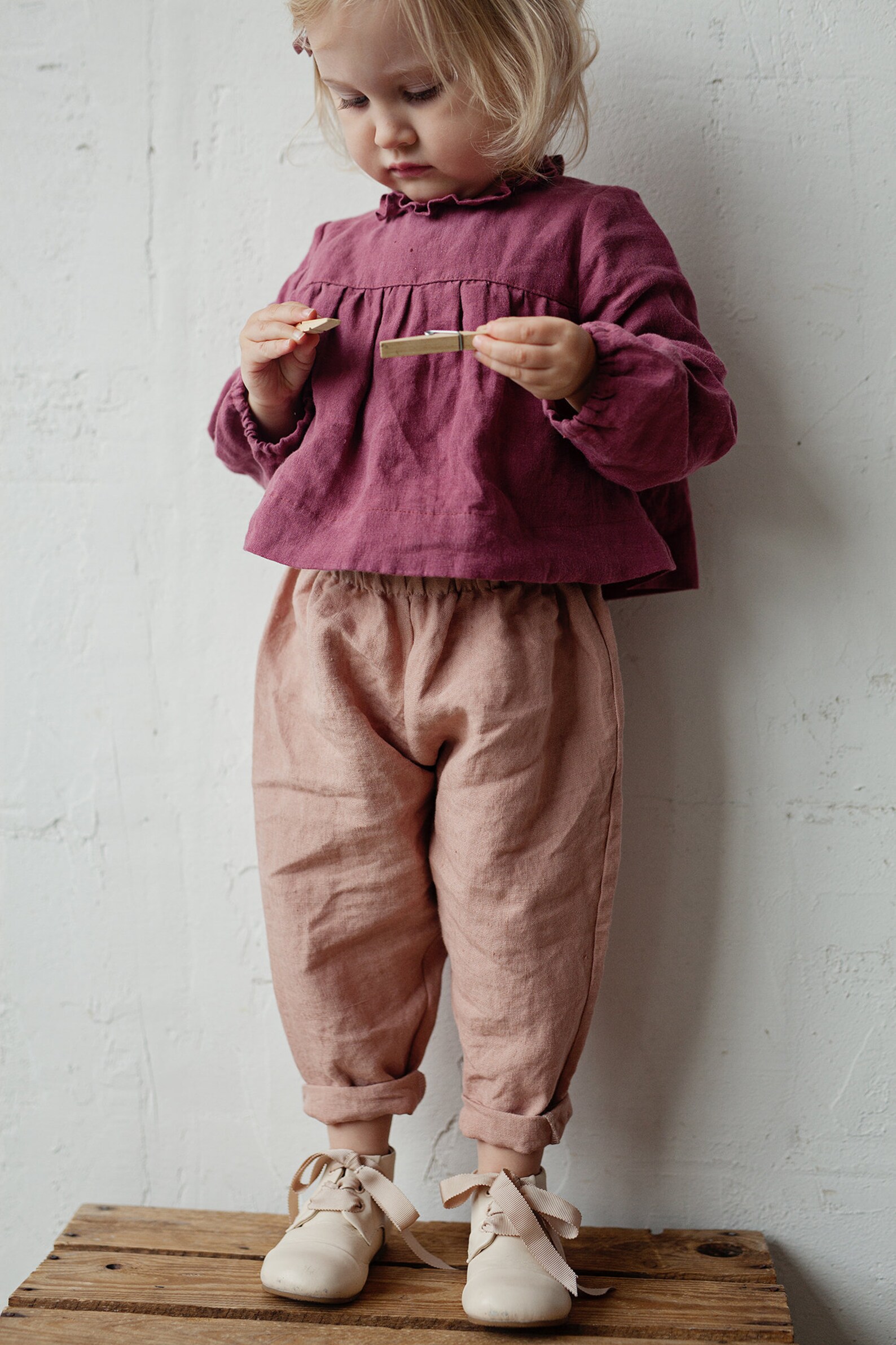 Unisex Linen Pants 12 Different Colours Linen Pants Kids Etsy