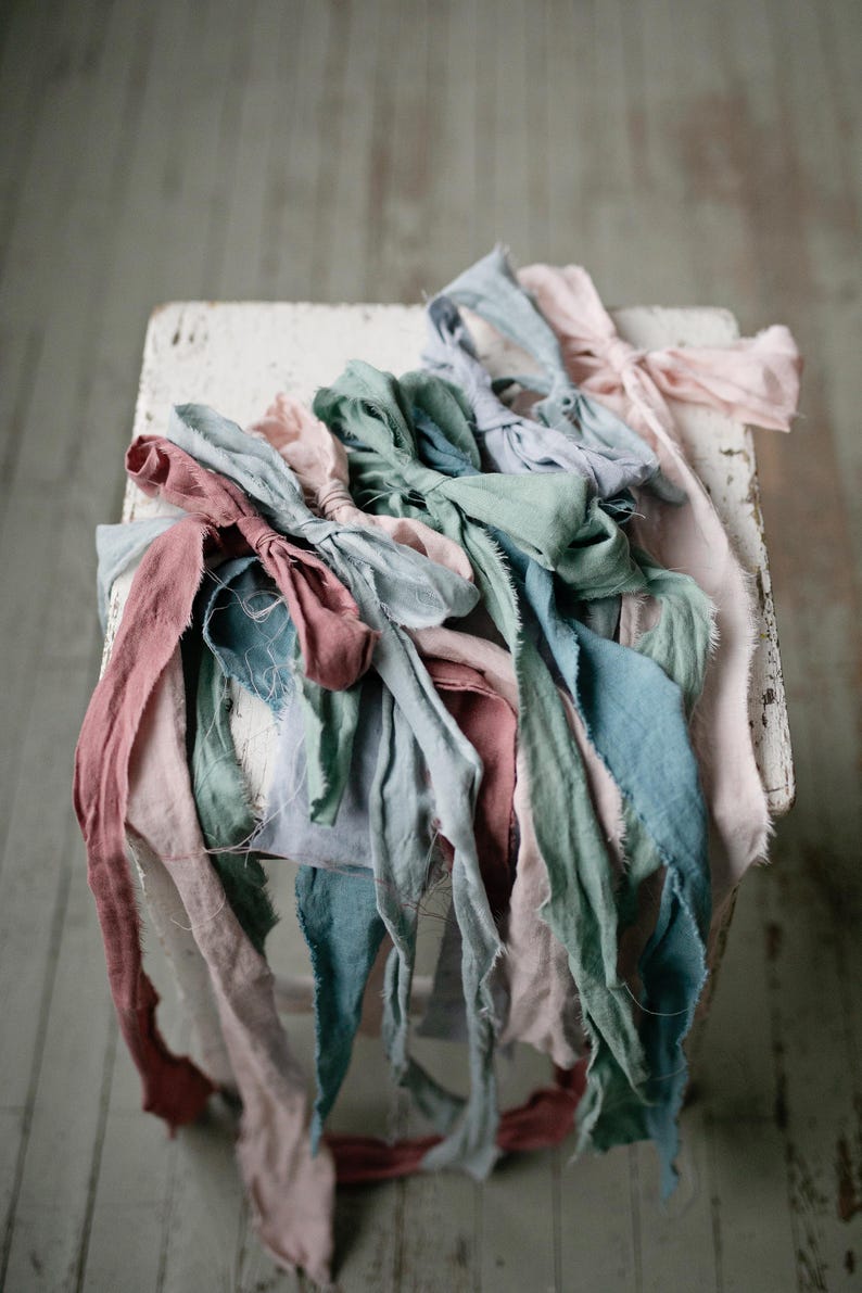Linen Ribbon Bundle - A Set of 100% Linen Gift Wrapping Ribbons, Pastel ...