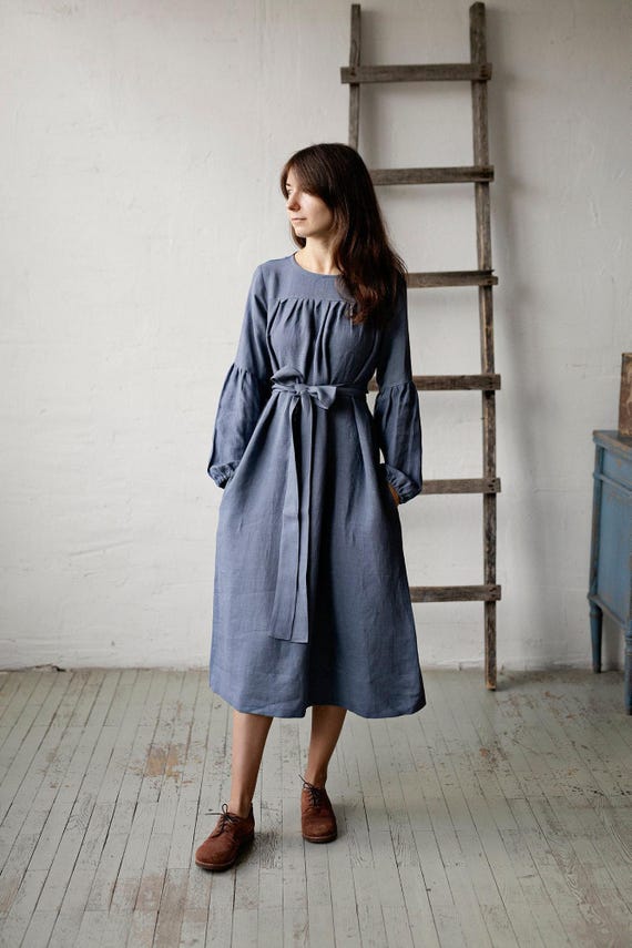 chinese dress ladies Davin Tie Linen Shirt – Gorsuch main image 1
