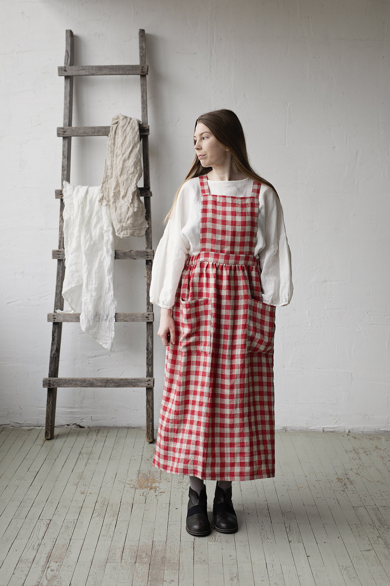 アトリエGG Dress apron(tartancheck) 16 アトリエGG Dress apron