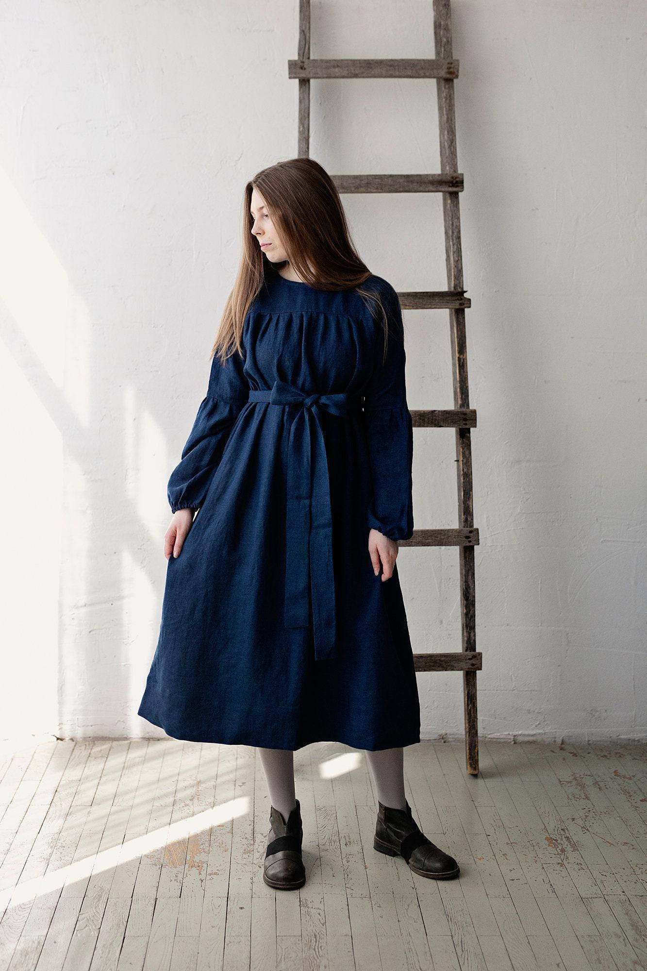 navy blue victorian dress Navy Blue Victorian Gothic Dress, Victorian Bustle Dress, Victorian co TwirlingDresses