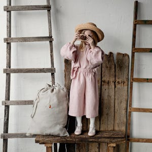 Baby Pink Short Culottes, Unisex Linen Culottes, Different Embroideries, Linen Pants Kids, Linen Pants Girls, Linen Pants Boys