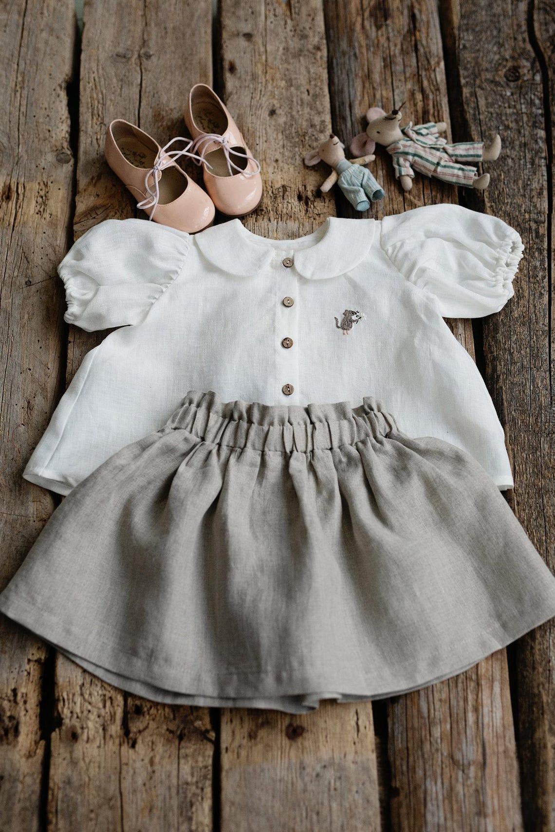 Tunic Dress -Evergreen with White Cord main image 1