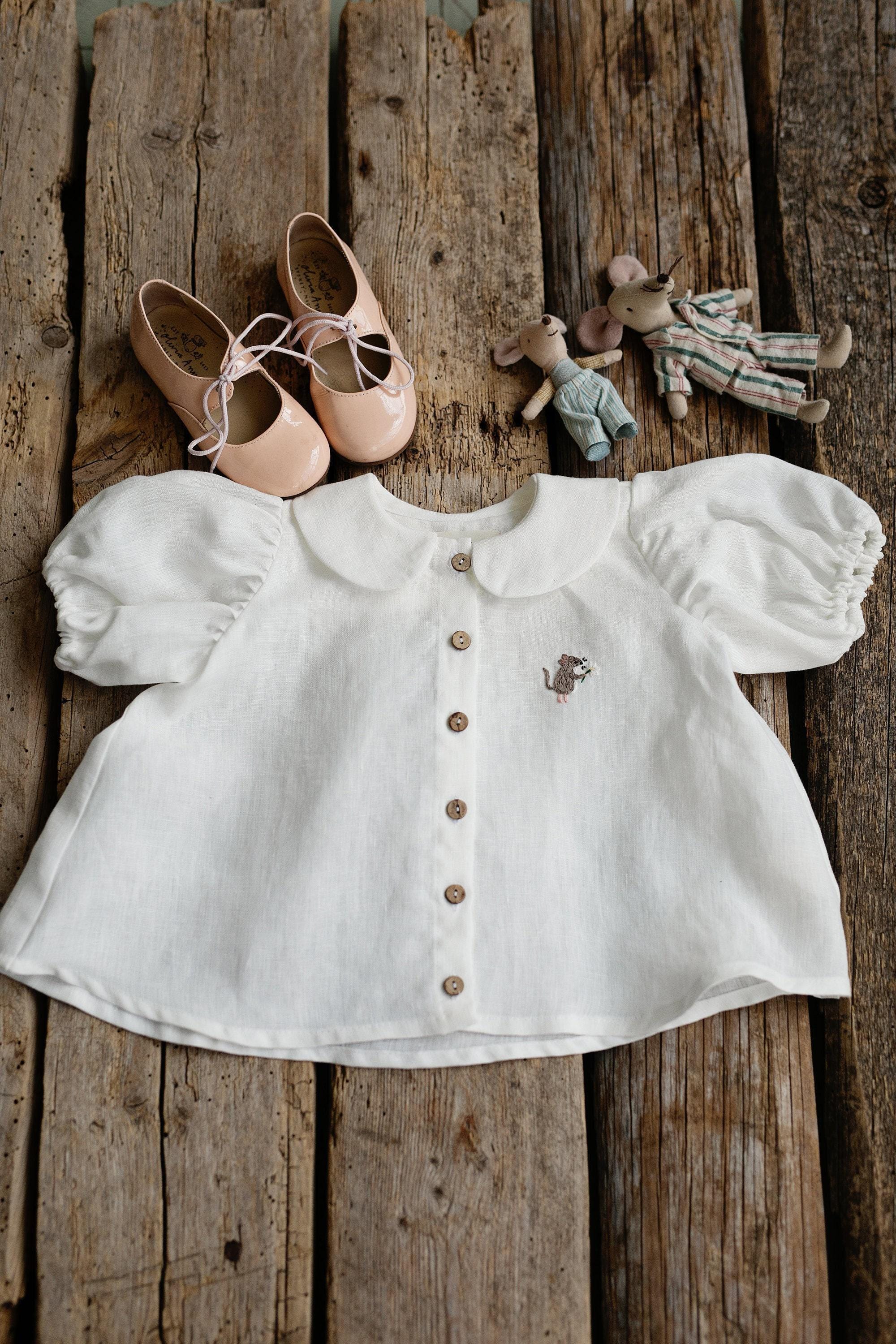 Buy White Candy Shirt, Linen Tunic Shirt, Different Embroideries  