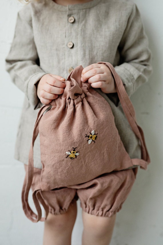 linen backpack