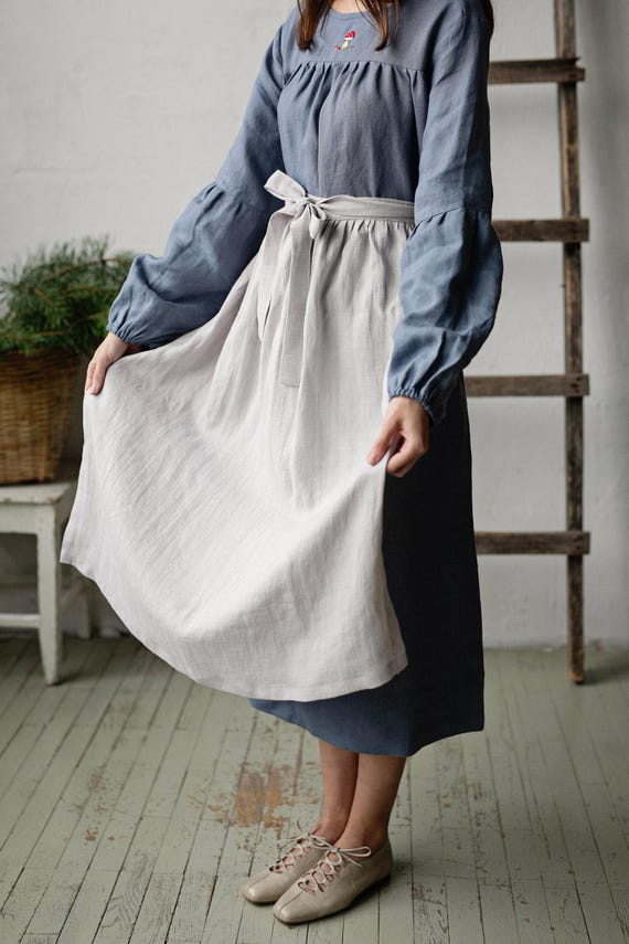 Fog Grey Half Apron: Cottagecore Apron Skirt for Women - Etsy Canada