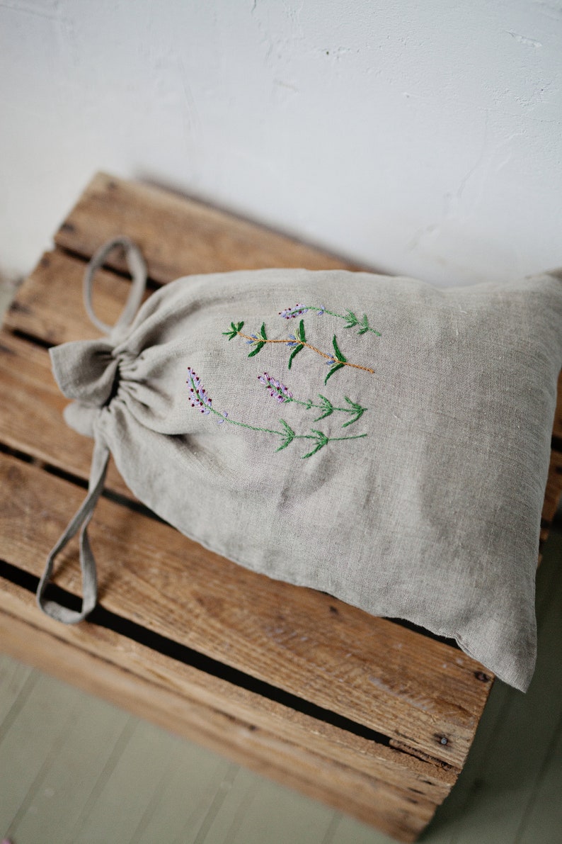 Linen Pouch Bag 14 Different Colours Rosemary & Lavender Etsy
