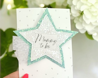 Mum to be Baby Shower Star Badge. Mummy to be badge lots of colours.