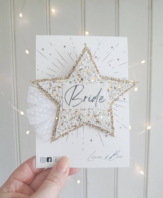 Large Hen Party Star Badge. Bride to be, Bridesmaid, team bride, bride tribe.