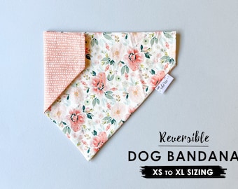 Spring Floral Over the Collar Dog Bandana Large Spring Floral Over the Collar Dog Bandana Large