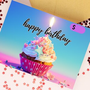 Cupcake-Geburtstags-Geschenkkartenhalter
