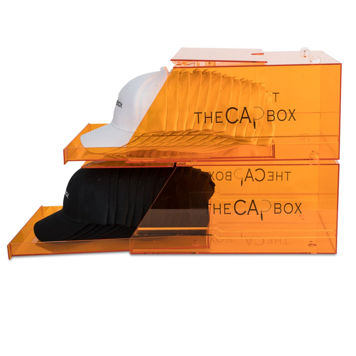 Glasshouse Capbox Orange Stackable Storage Container Baseball Etsy