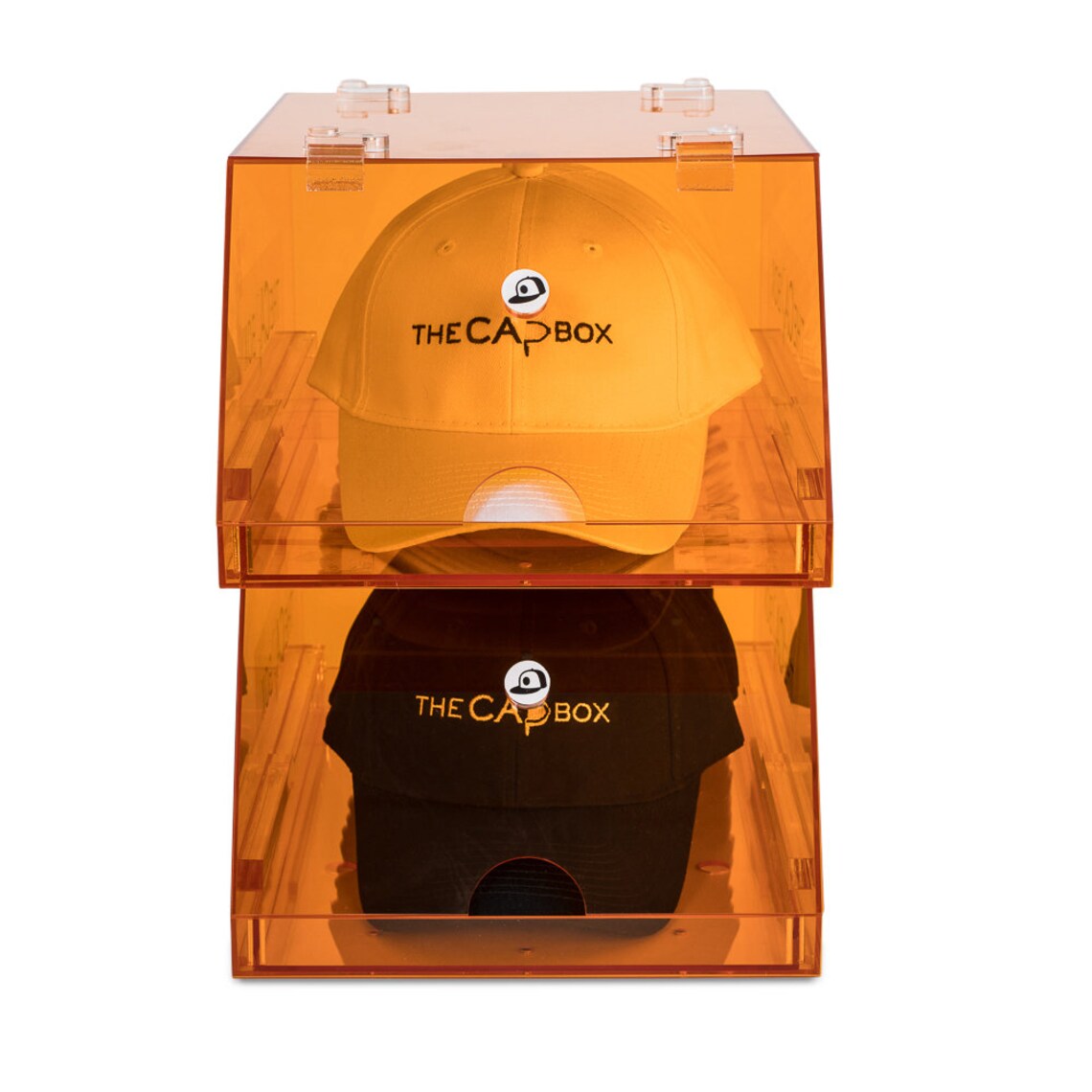 Glasshouse Capbox Orange Stackable Storage Container Baseball Etsy