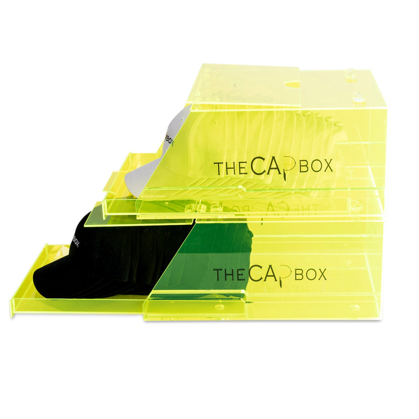 Glasshouse Capbox Neon Yellow Stackable Storage Container Etsy