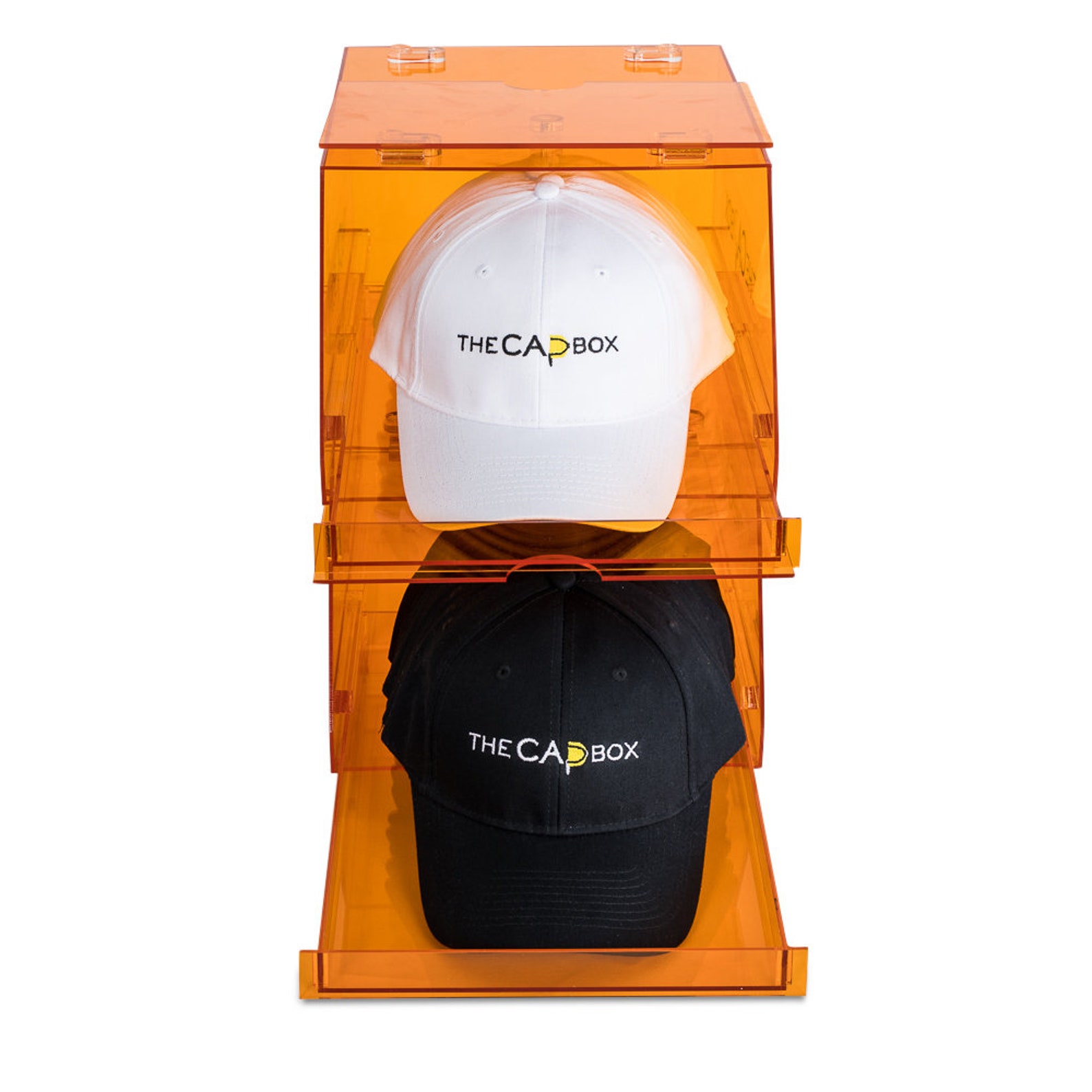 Glasshouse Capbox Orange Stackable Storage Container Baseball Etsy