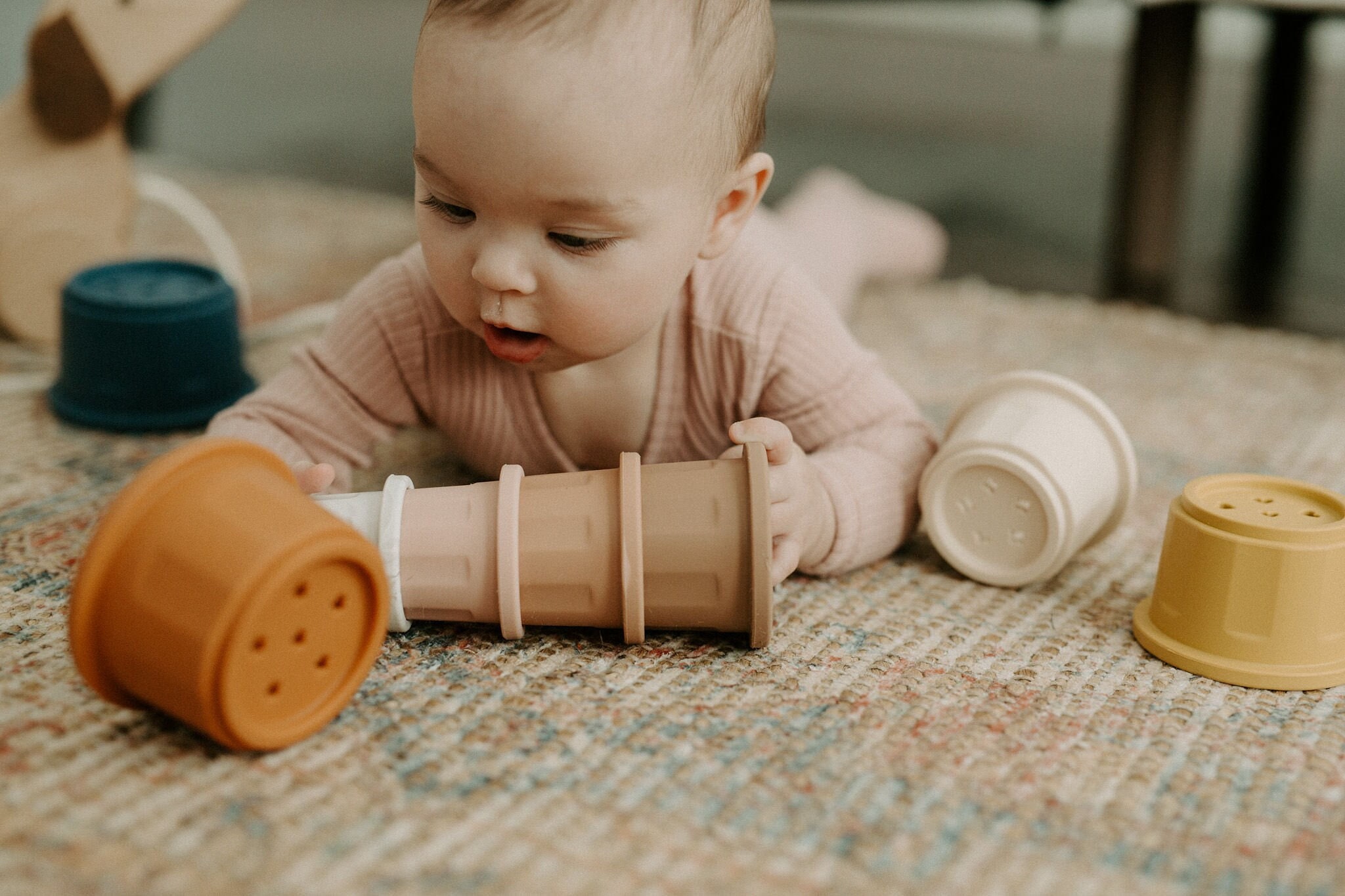Wooden stacking cups sales