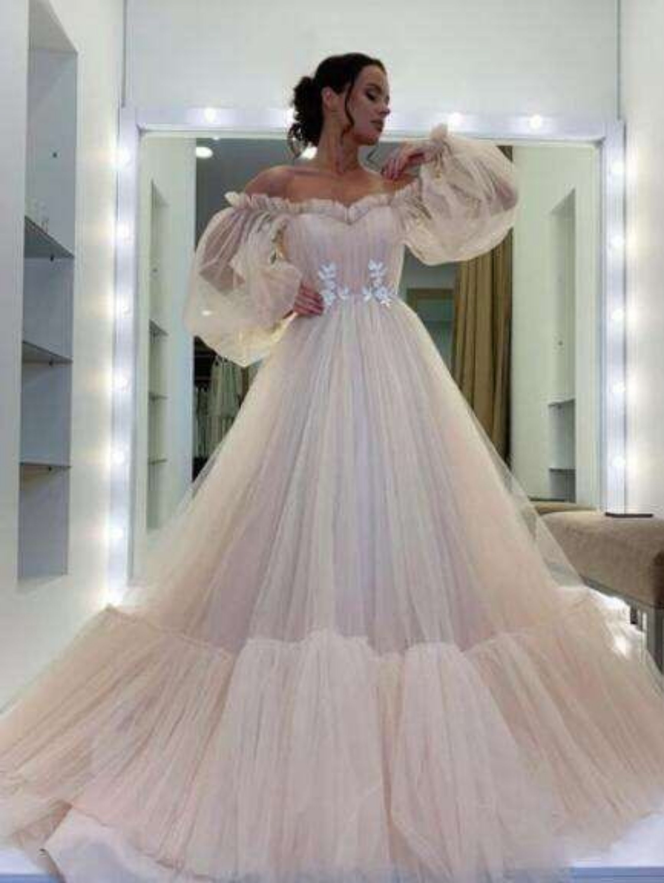 Cute Fairy Dress Long Puffy Sleeve Prom Dress Vintage Maxi - Etsy Singapore