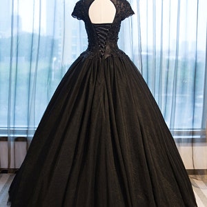 Beading Lace Black Wedding Dress High Neck Vintage Bridal - Etsy