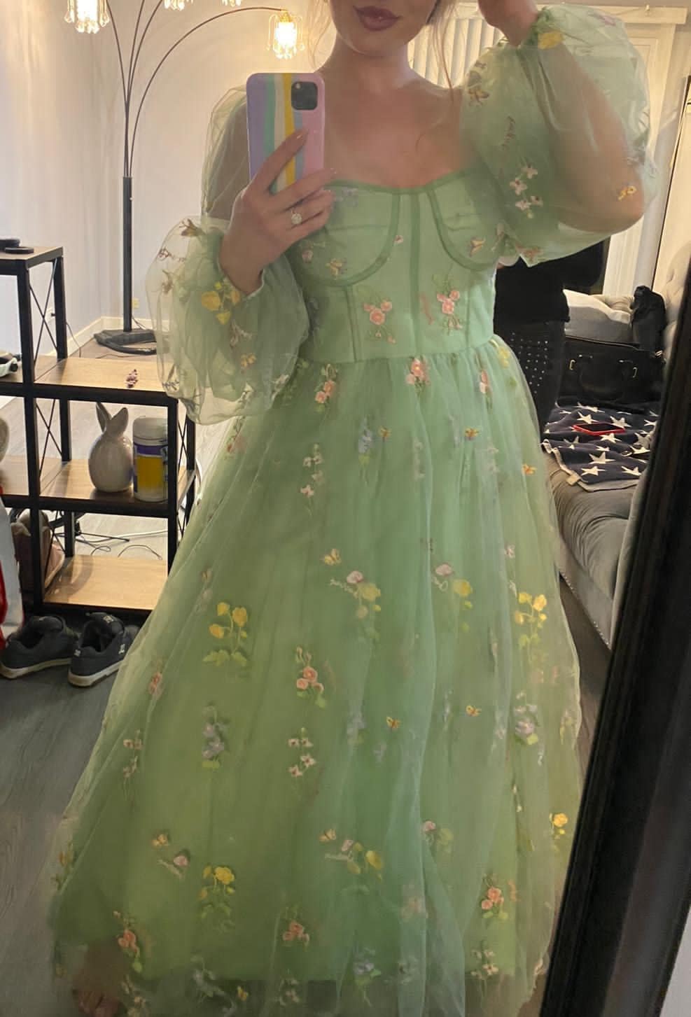 Kinder Mädchen Puffärmel Prinzessin Kleid Kurzarm Stickerei Tüllkleid Ballkleid Kinder Mädchen Puffärmel Prinzessin Kleid Kurzarm Stickerei Tüllkleid Ballkleid