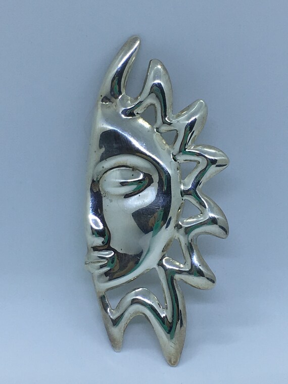 Vintage Mexican Half Sun Pendant