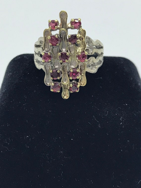 Ladies 14kt Yellow and White Gold Ruby Ring