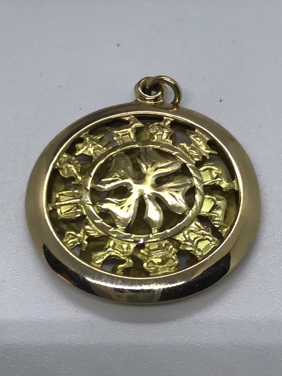 Ladies Circular Zodiac Pendant