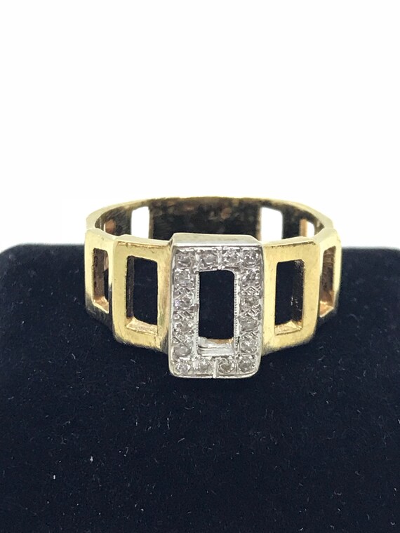14kt Yellow and White Gold Diamond Ring