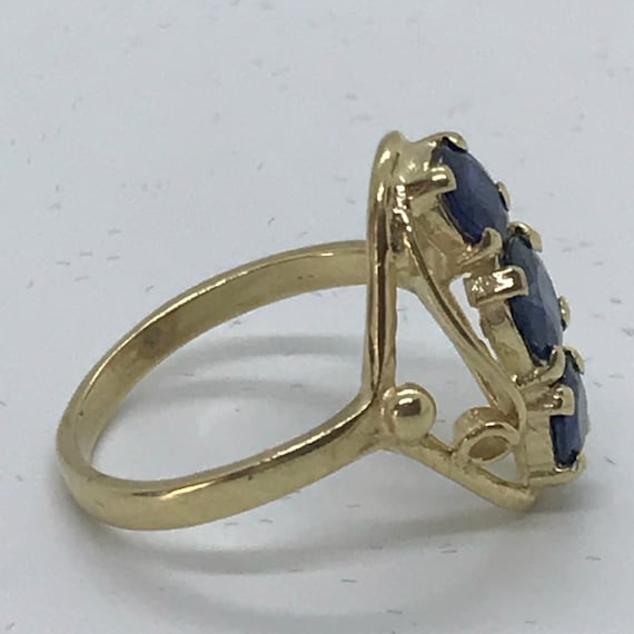Ladies 14Kt Yellow Gold Sapphire Ring - image 2
