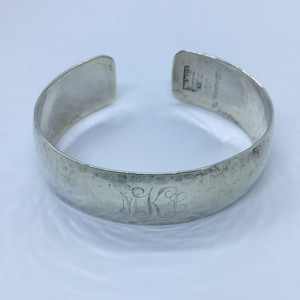Vintage Williamsburg, VA Sterling Cuff Bracelet