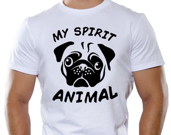 Pug T-Shirt: My Spirit Animal Bella Canvas Tee