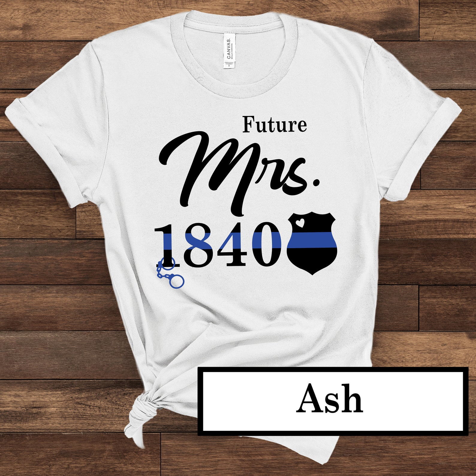 Future Mrs. Police Wife Shirt Custom Thin Blue Line Fiancé | Etsy