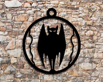 Halloween Bats 3D Wood Wall Decor | Spooky Boo Sign | Custom Color | Haunted House Decor Bat and Web Design | Handmade Halloween Decoration