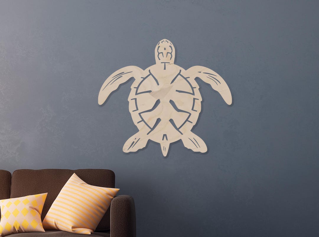 Sea Turtle Wall Art | 3D Wood Decor | Ocean-themed Turtle Silhouette ...