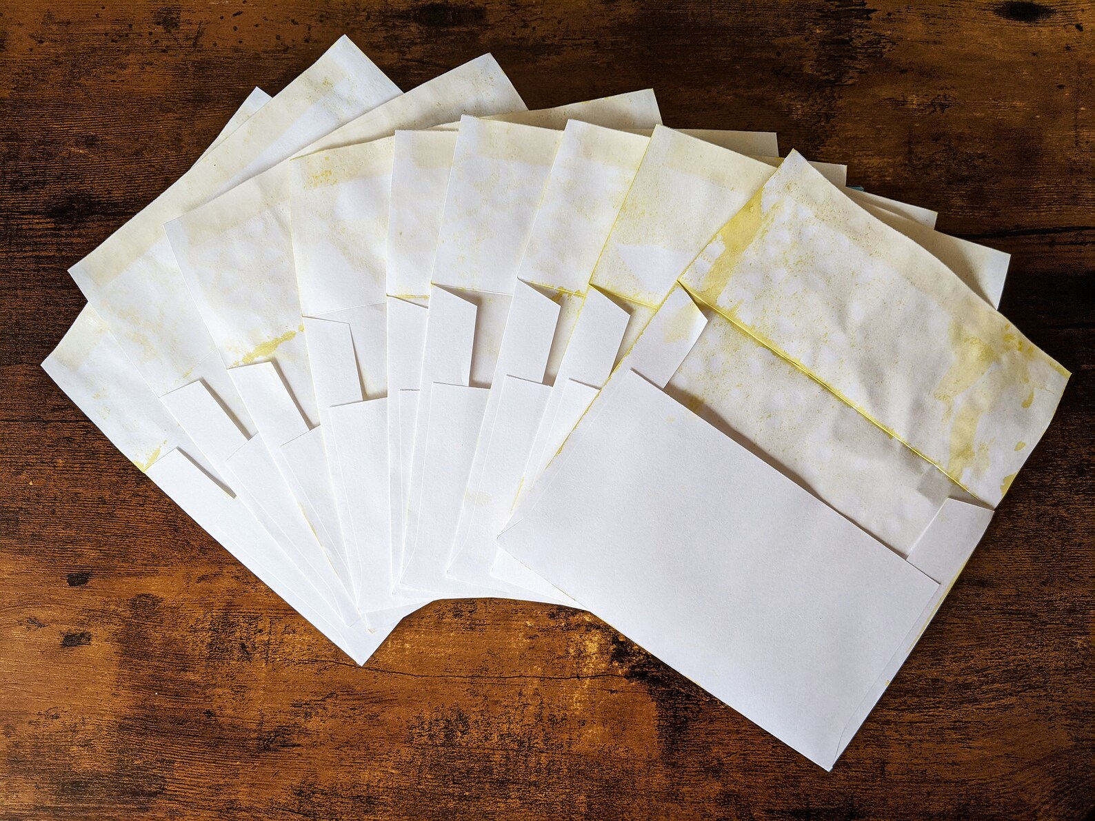 Organic Ink Dyed Envelope Set / 9 pc's / A2 size / 43/8 x Etsy