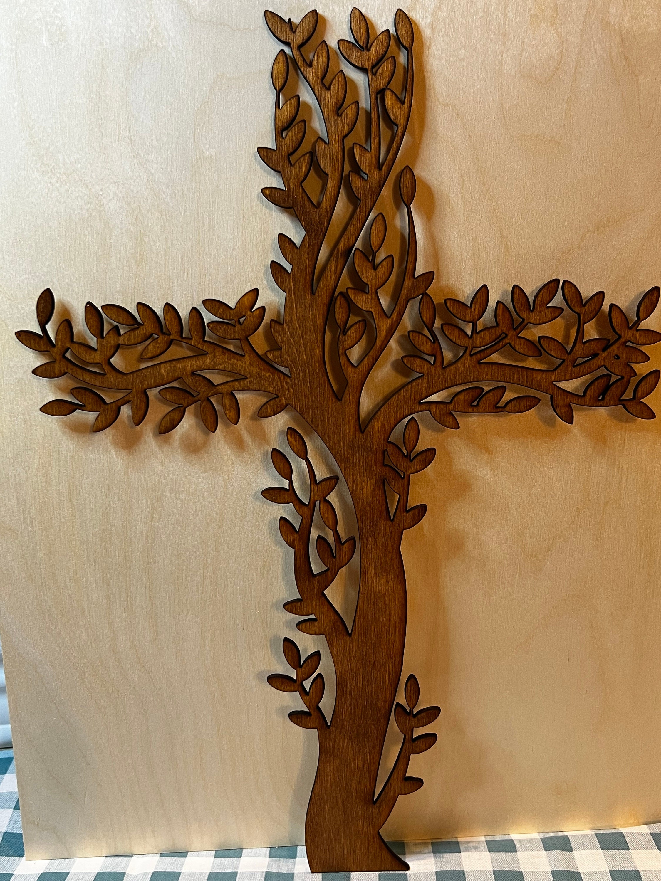 Tree of Life Cross - Handcrafted Birch Wood Wall Decor - Etsy