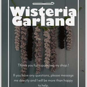 wisteria garland pattern only