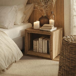 Handmade floating nightstand with drawer natural wood bedside shelf farmhouse floating table for bedroom rustic bedside table gift for home