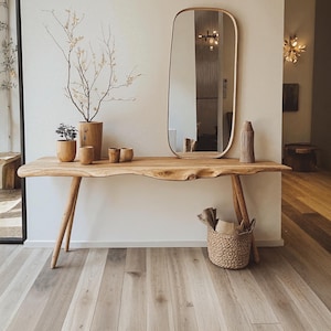 Entryway Table Live edge table Console Furniture Narrow Entry Way Table Farmhouse console table handmade rustic natural wood console table