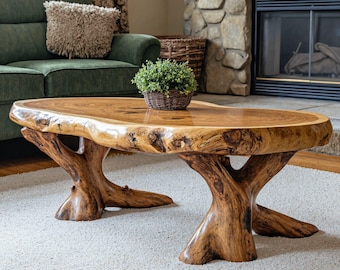 Handcrafted coffee table modern driftwood coffee table reclaimed wood table living room table live edge farmhouse table living room decor