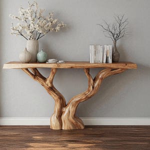Reclaimed wood console table rustic farmhouse wooden entry way table console furniture handcrafted refined wall table unique home decor